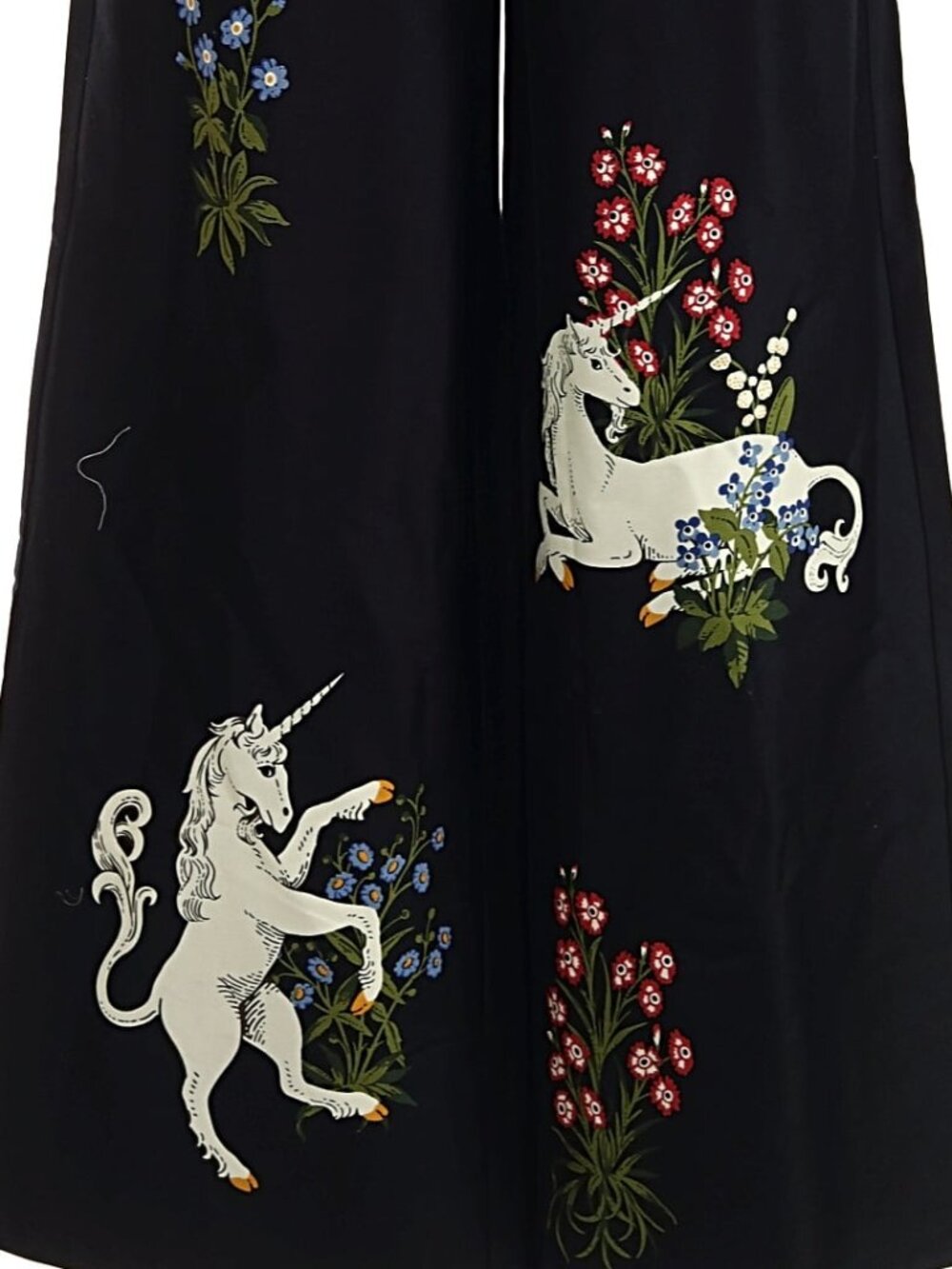 Dangerfield Unicorn Tears Wide Leg Trousers Black Size 8 / US 4 NWT - Picture 2 of 5
